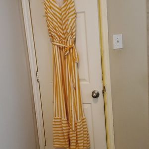 NWT Women's LOFT Plus Striped Maxi dress sz 18